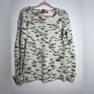 EDC Sweater knitted, mélange, medium-weight knit two-tone,long sleeves size M